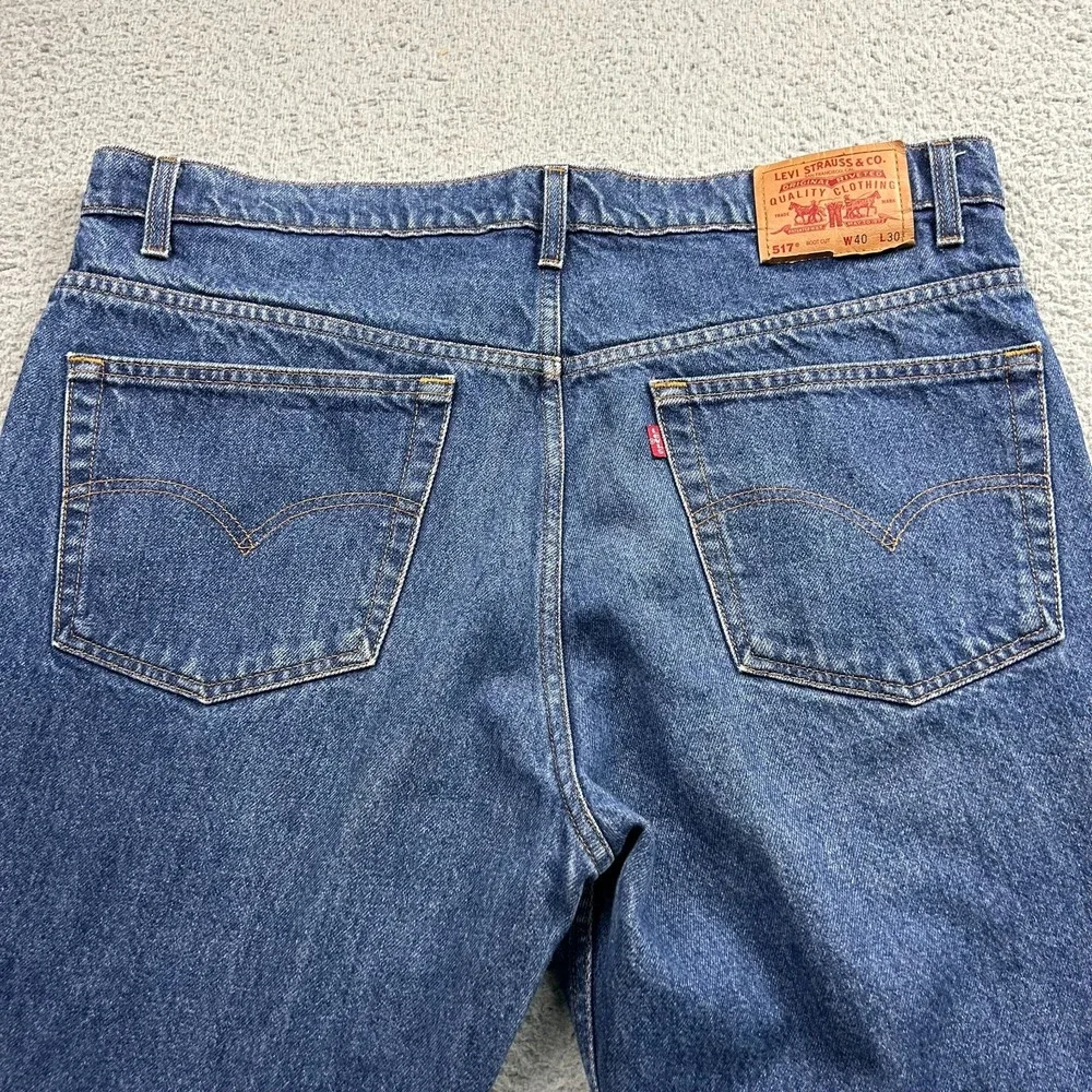 VTG Levis 517 Jeans Mens 40x30 (fits 38x30) Blue Bootcut Red Tab 90s